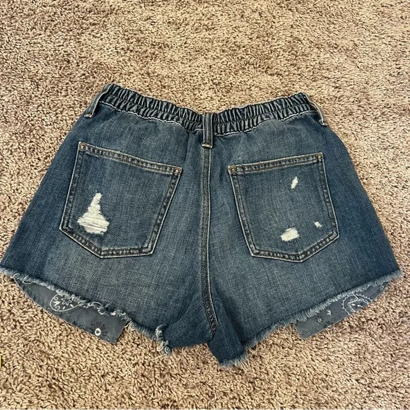{aerie} daydream denim distressed shorts - Picture 4 of 6
